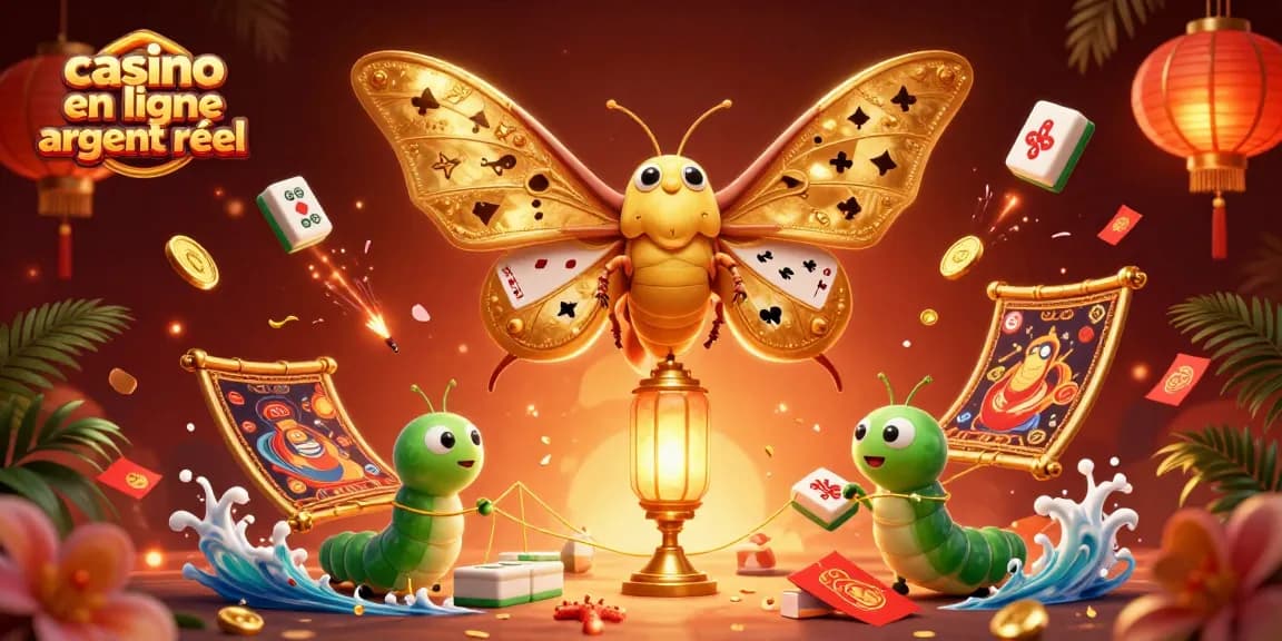 Jouez sur un casino en ligne argent réel avec des motifs de papillon et des éléments de jeu dynamiques.