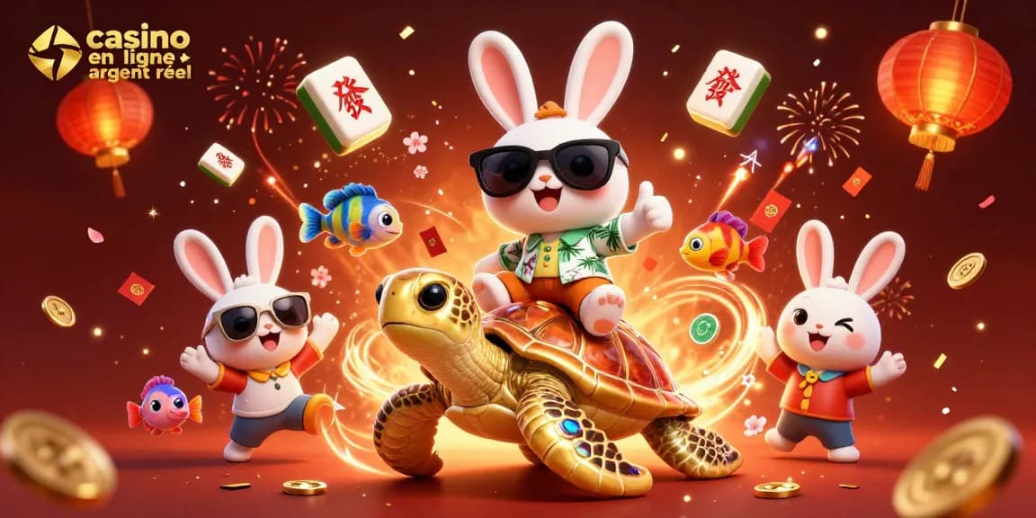 Gagnez avec casino en ligne argent réel tout en jouant avec notre lapin chanceux et une tortue dorée.