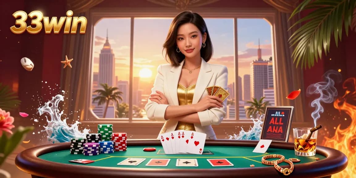 Experience thrilling gameplay at 33win with elegant poker setups and competitive action.