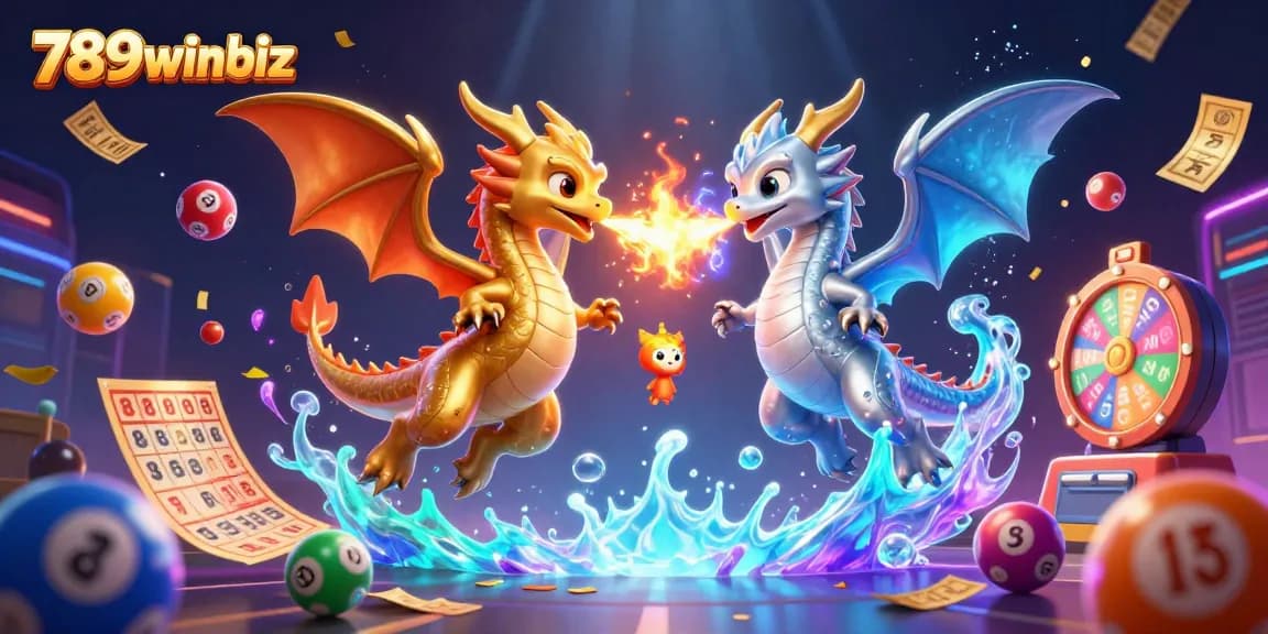 Experience thrilling adventures with 789winbiz in a vibrant 3D dragon lottery scene.