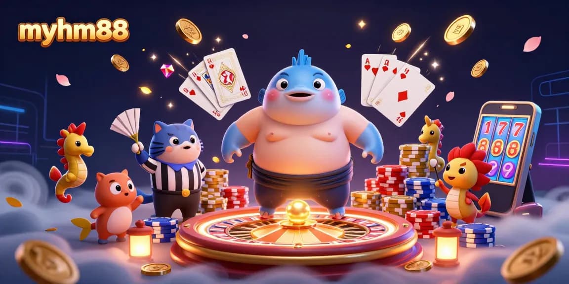 Experience exciting gameplay at myhm88 with thrilling casino elements and vibrant characters in a dynamic scene.