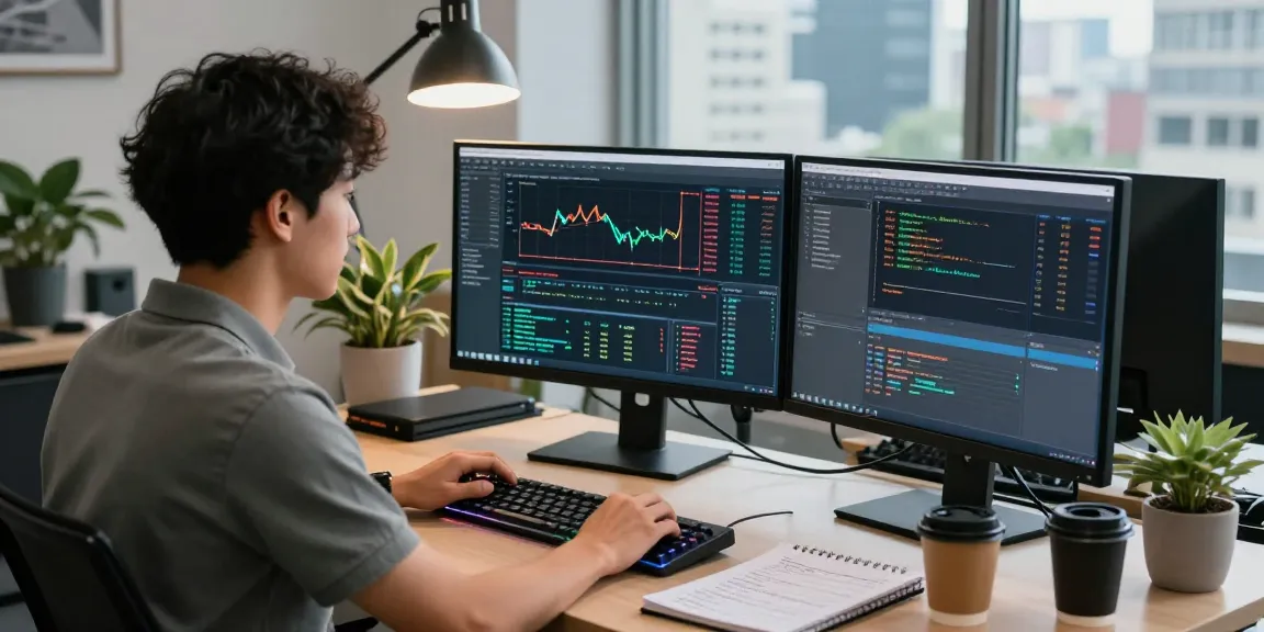 Real-time data analysis in a modern workspace focused on global futures real-time API.
