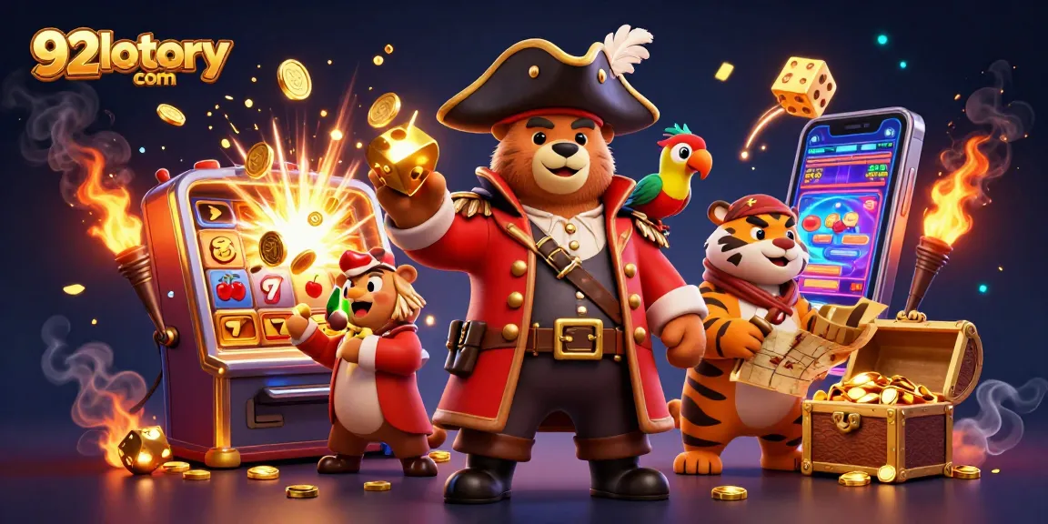 Experience thrilling gameplay with 92lottery com illustrated by vibrant casino characters and elements