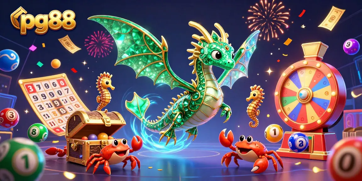 Engage in thrilling gameplay at pg88 surrounded by vibrant 3D casino elements and exciting treasures.