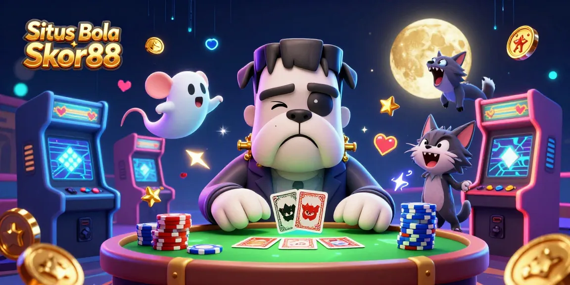 Bet on Situs Bola Skor88 with vibrant 3D casino characters and thrilling game elements.
