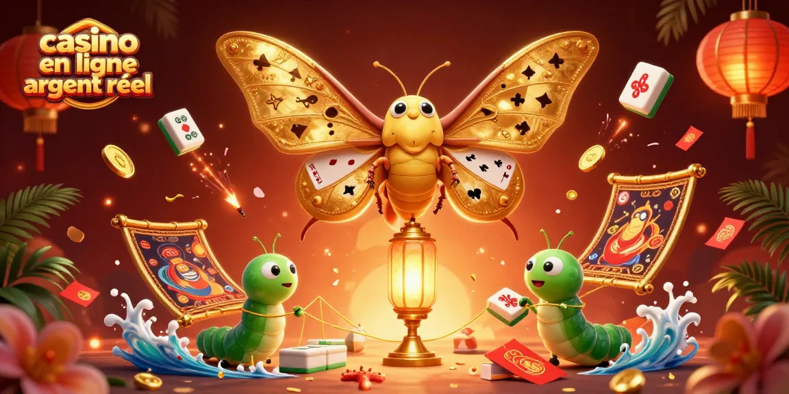 Jouez sur un casino en ligne argent réel avec des motifs de papillon et des éléments de jeu dynamiques.