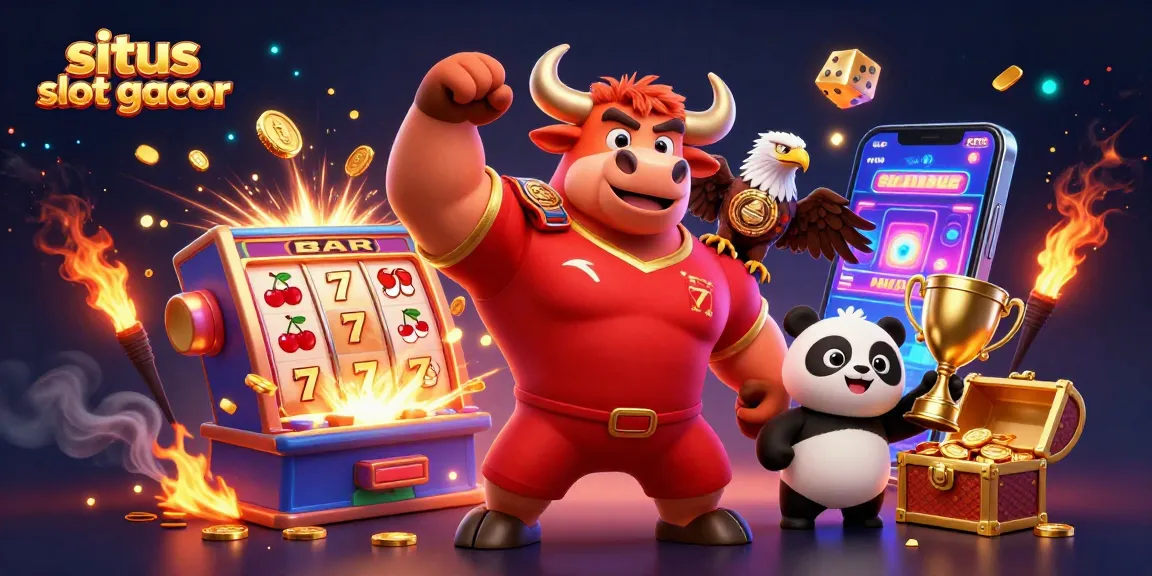 Experience excitement and winning strategies at situs slot gacor with vibrant characters and a jackpot atmosphere.