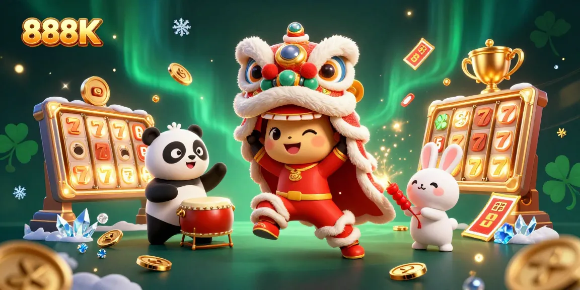 Win big with 888K while enjoying a vibrant casino experience in this vivid illustration.