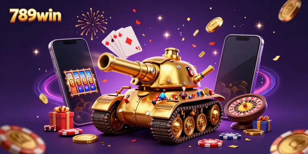 Experience the vibrant world of 789win, with a colorful casino scene displayed dynamically.