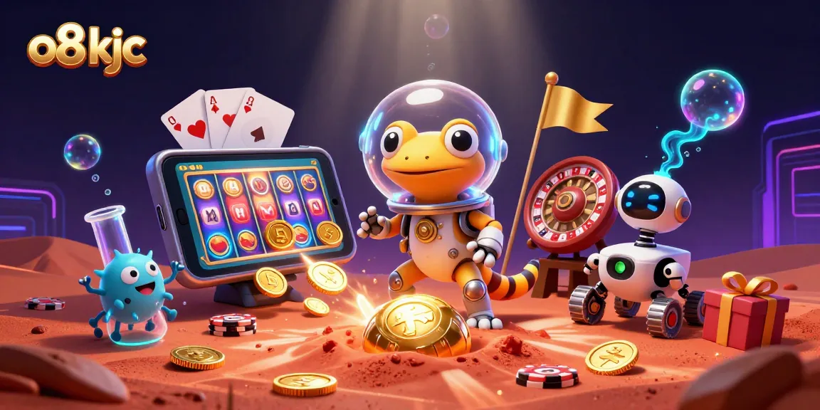 Engage with the exciting world of o8 kjc as a Martian gecko uncovers a vibrant casino in a thrilling 3D scene.