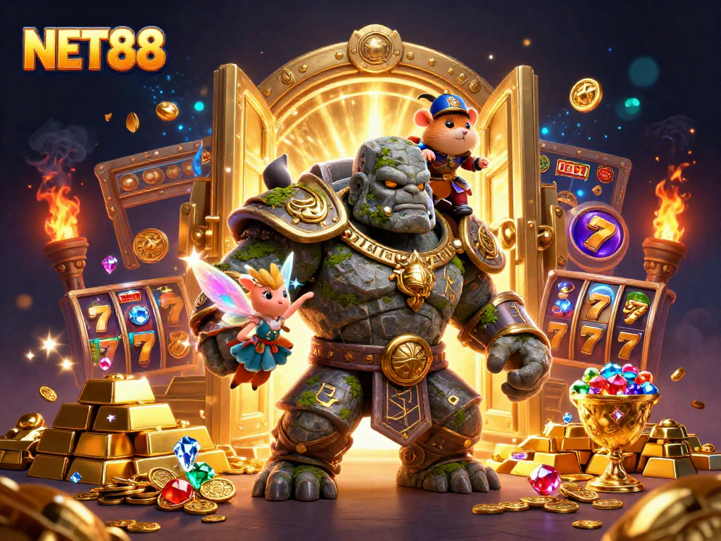 Experience NET88 with vibrant symbols and enchanted characters in an extravagant casino world.