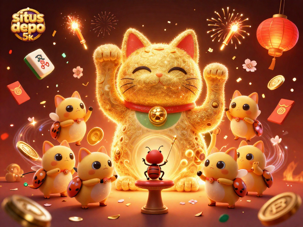 Experience the excitement of situs depo 5k in this vibrant, engaging 3D casino scene.