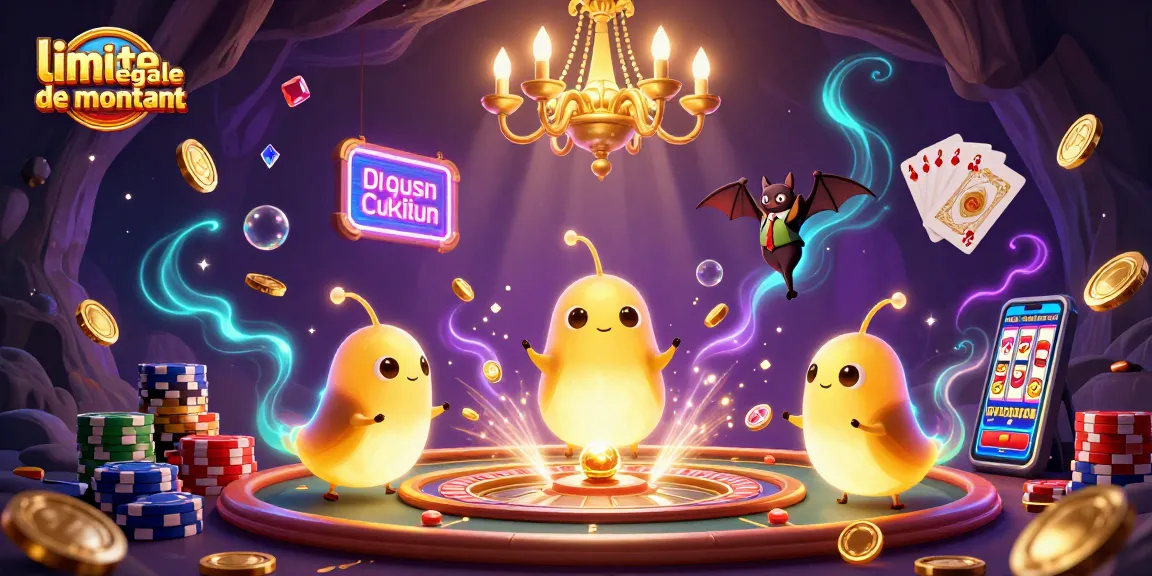 Limite légale de montant : pariez gros dans un casino animé avec des détails scintillants.