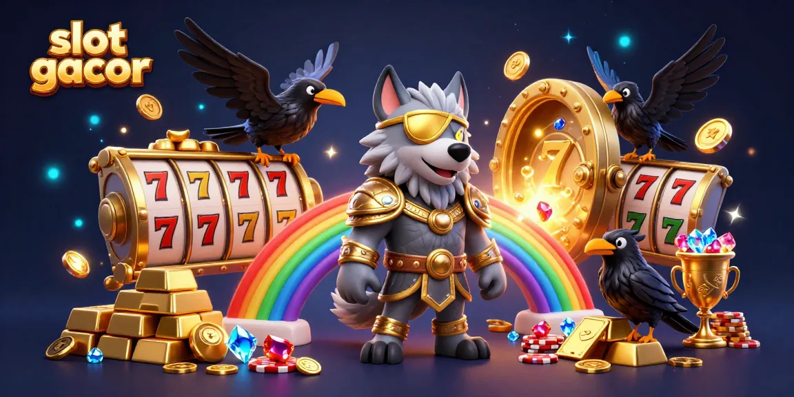 Experience thrilling slot gacor action with Odin and ravens amid casino riches and glowing treasures.