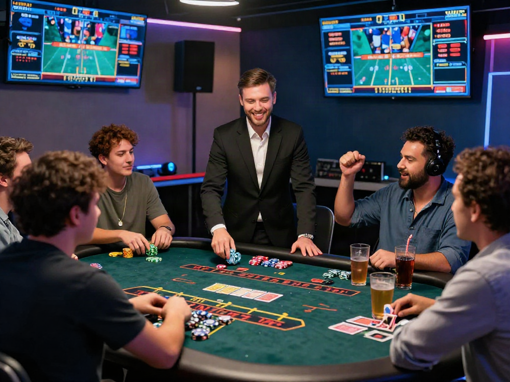 judi live casino players enjoying an engaging game with a live dealer.