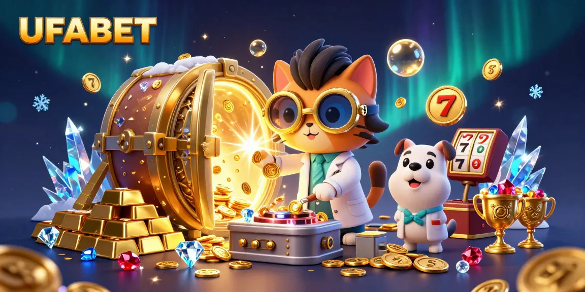 Engage with UFABET's thrilling gaming experience featuring vibrant characters and exciting casino elements.