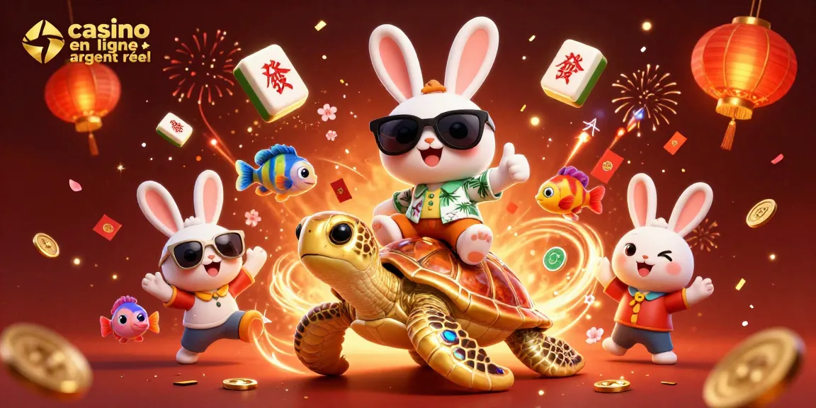 Gagnez avec casino en ligne argent réel tout en jouant avec notre lapin chanceux et une tortue dorée.