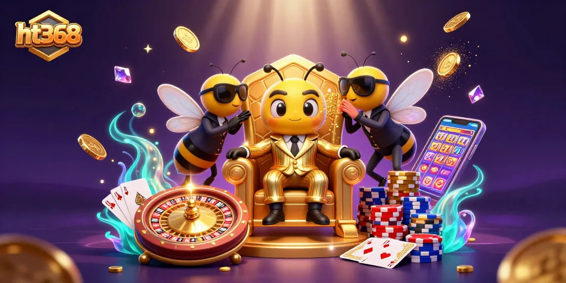 ht368 unleashes thrilling visuals of a cartoon mob boss in a dynamic casino scene.