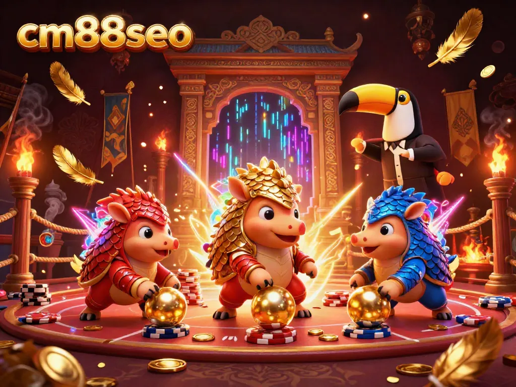Engage in thrilling gambling action with cm88seo's dynamic pangolin rivalry scene.