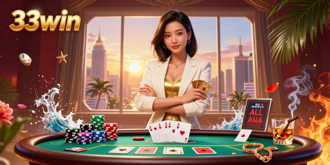 Experience thrilling gameplay at 33win with elegant poker setups and competitive action.
