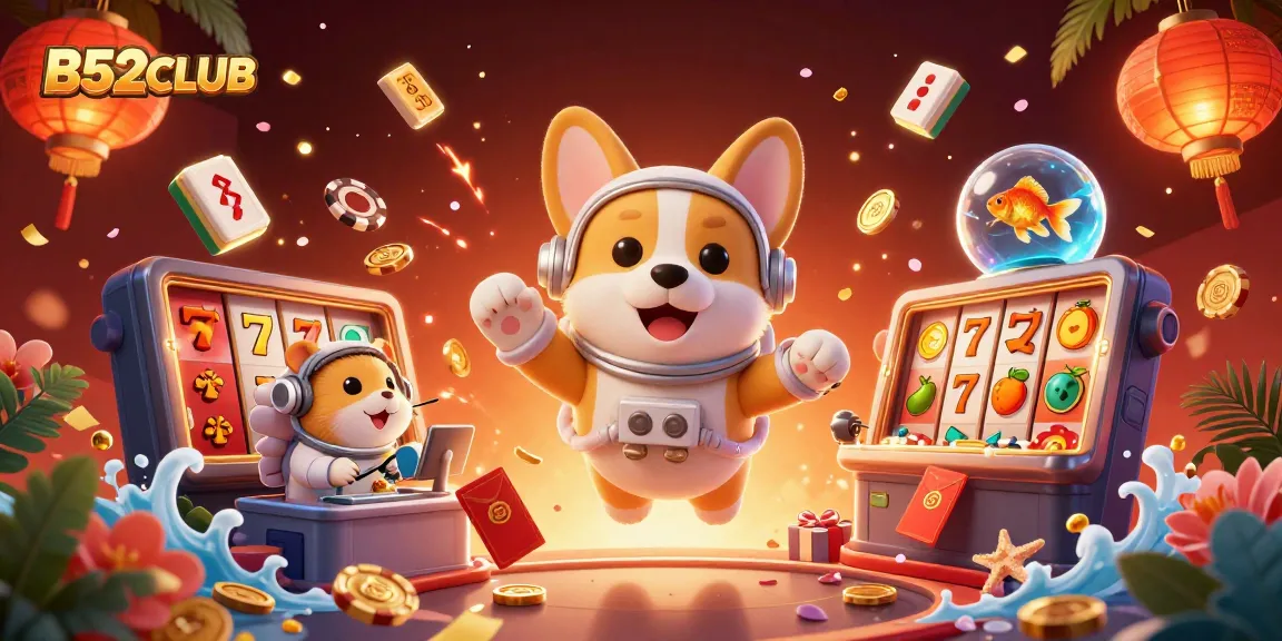 Engage with B52CLUB and enjoy immersive slot gaming in a vibrant casino scene.