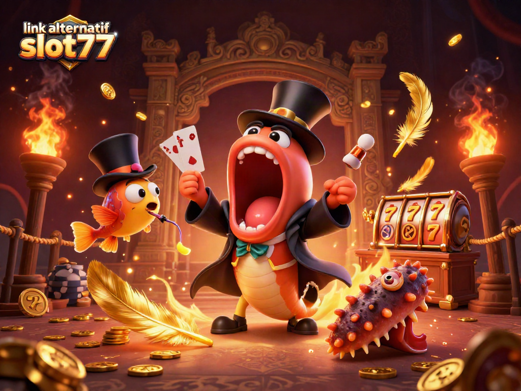 Experience thrilling action with link alternatif slot777 showcasing magical underwater characters in a vibrant casino setting.