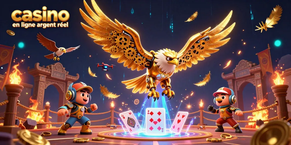 Jouez sur un casino en ligne argent réel avec cette illustration captivante de jeux et de gains.