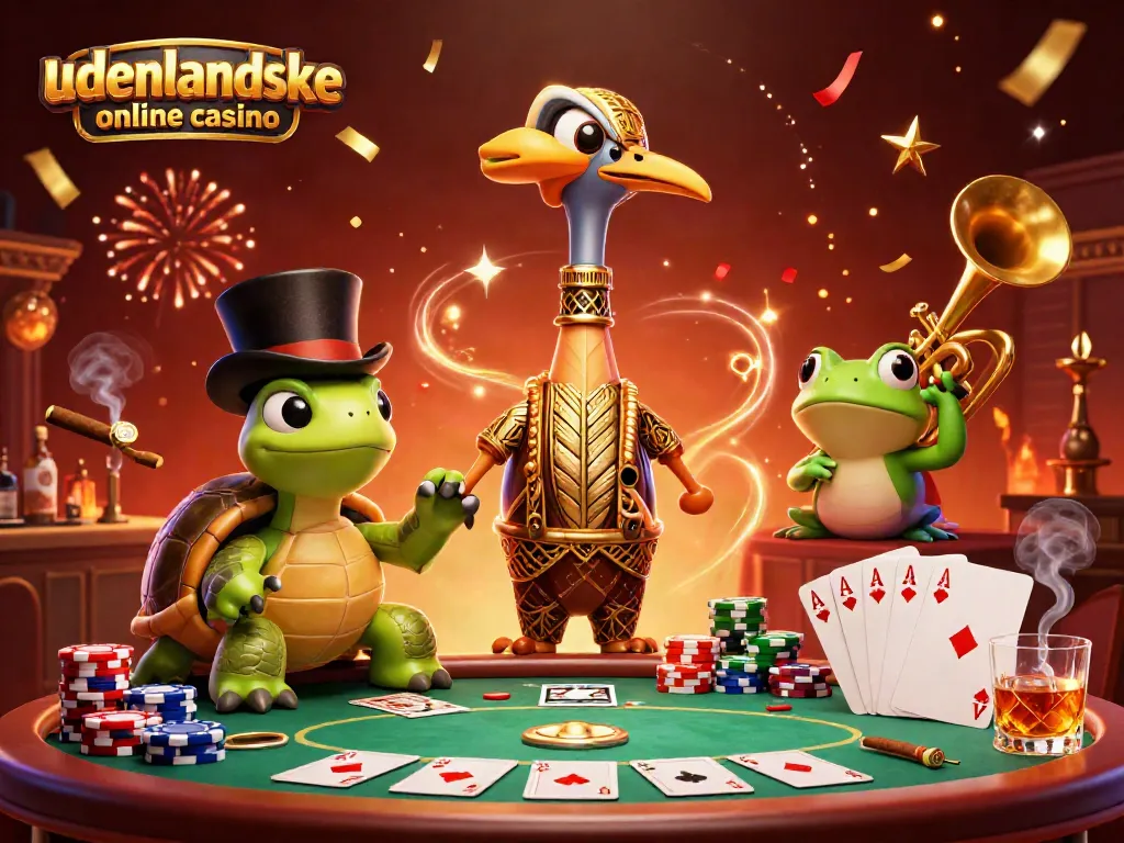 Experience the excitement of udenlandske online casino with vibrant characters and dynamic gaming elements.