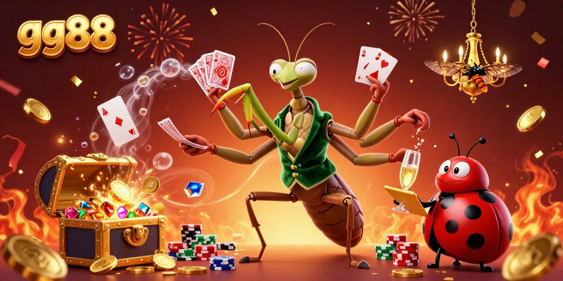 Experience the excitement of gg88 with a vibrant 3D casino illustration showing thrilling gaming action and celebration.
