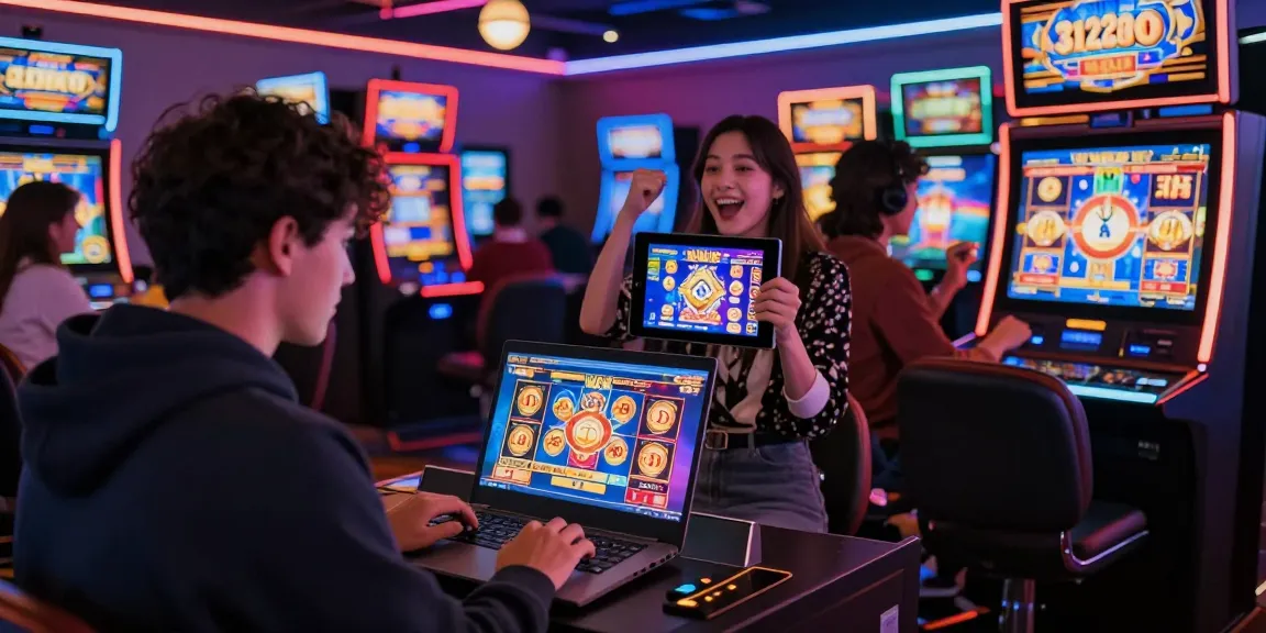 Players enjoy exciting slot online terpercaya games in a vibrant casino environment.
