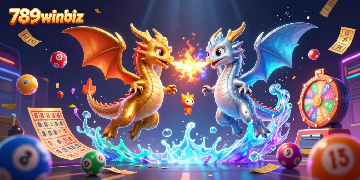 Experience thrilling adventures with 789winbiz in a vibrant 3D dragon lottery scene.