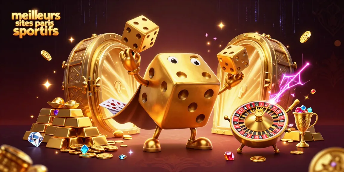 Découvrez les meilleurs sites paris sportifs avec cette illustration captivante remplie de trésors et de jeux.