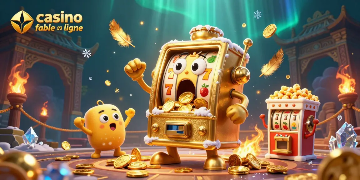 Apprenez à miser dans un casino fiable en ligne avec des machines à sous cartoon et des pièces d'or éclatantes.