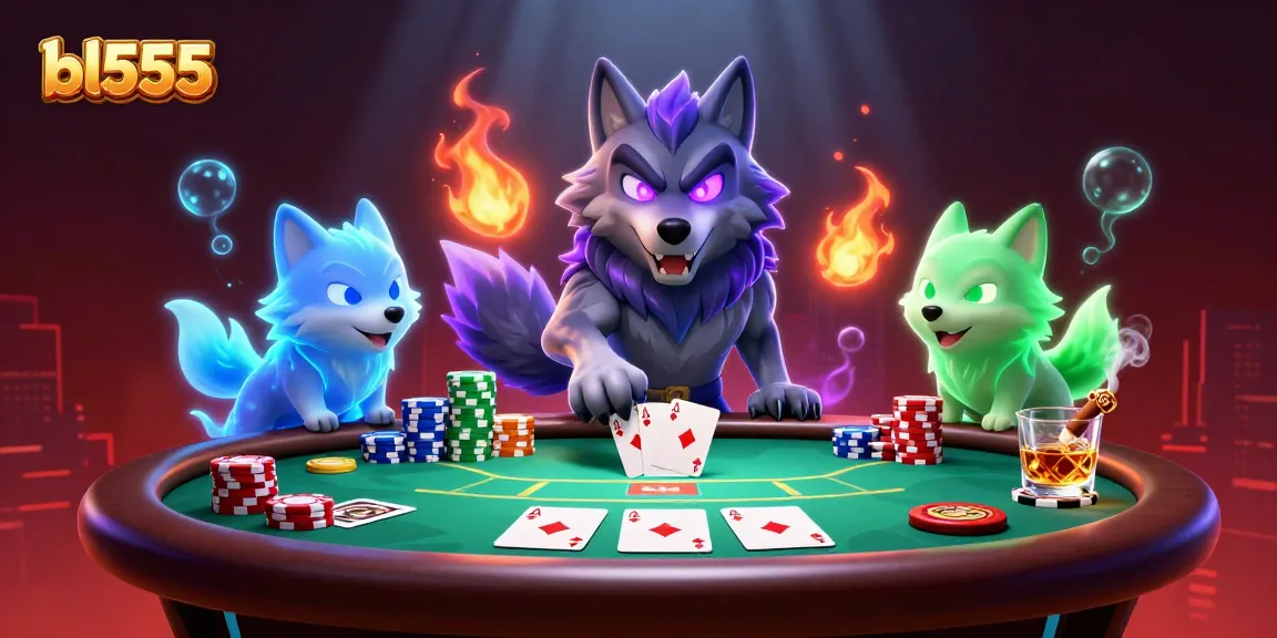 Experience thrilling poker action at bl555 with magical wolf characters and vibrant casino atmosphere.
