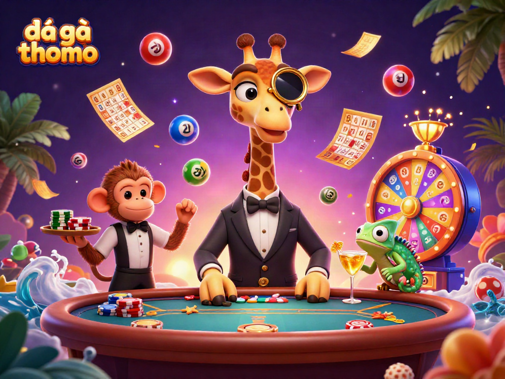 Light up your gaming with đá gà thomo in a vibrant, high-energy casino scene filled with action.
