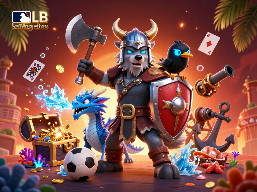 Immerse in MLB betting sites action with sports elements and vibrant characters showcasing excitement.
