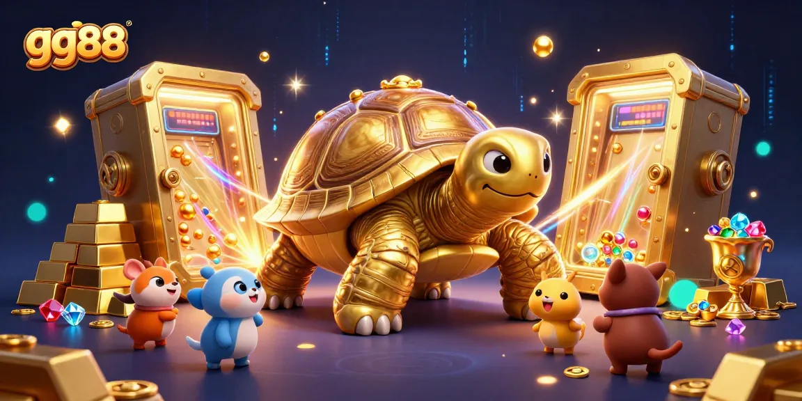 Experience the thrill of gg88 casino gaming with golden tortoise and treasure elements.
