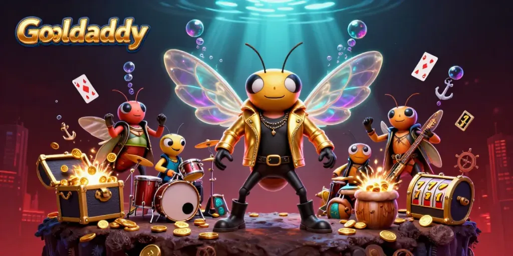 Experience Goaldaddy's electrifying casino energy with vibrant characters and dynamic game elements.