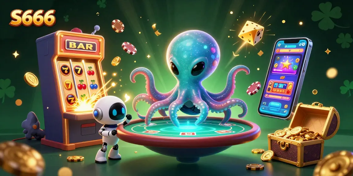 Experience big wins at S666 with the vibrant alien octopus and casino excitement.