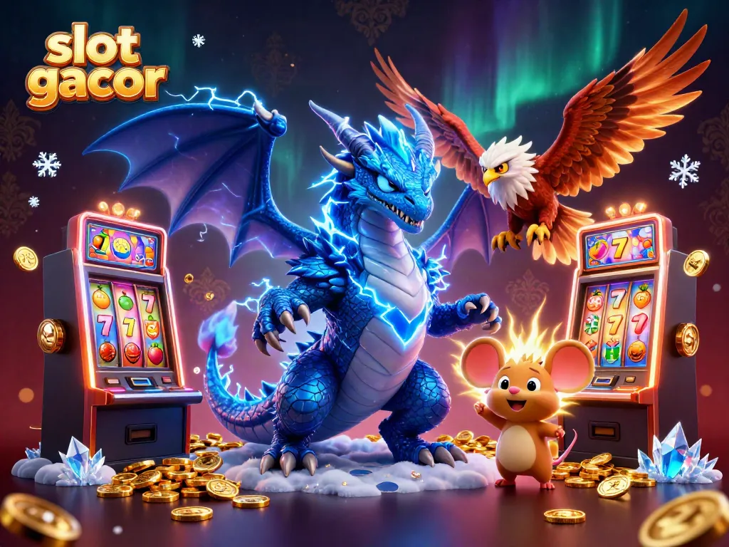 Witness the thrill of slot gacor with vibrant 3D characters and dynamic casino symbols.