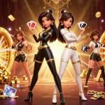 Experience the excitement of BB44 casino with vibrant twin Asian women ready for a thrilling game.