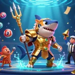 Experience thrilling gaming action with good88, featuring a dynamic underwater colosseum and vibrant lottery elements.
