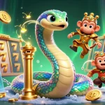 Spin the reels at hit club while enjoying vibrant 3D characters and crypto coins in a magical casino scene.