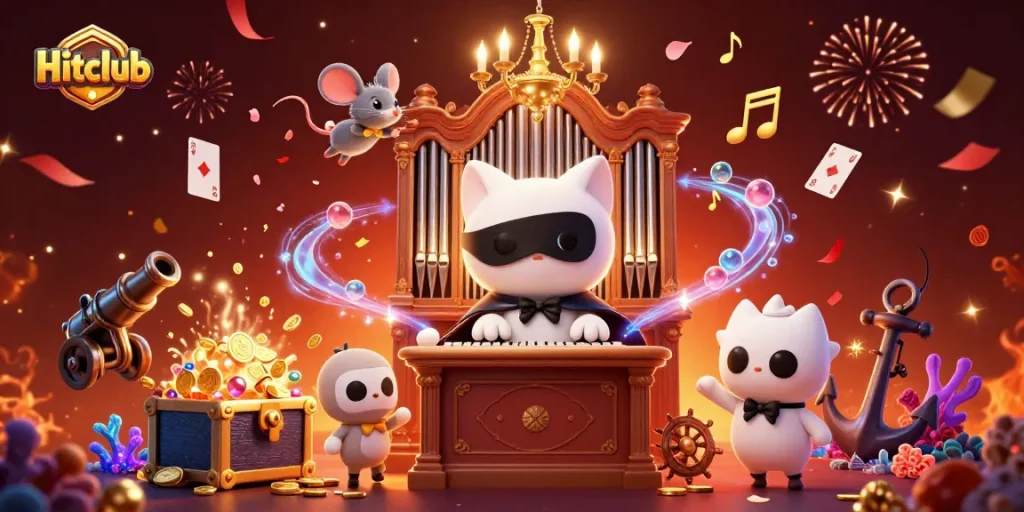 Hitclub offers a spectacular online gaming experience featuring vibrant symbols, golden treasures, and captivating characters.