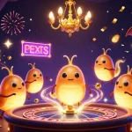 Experience the thrill of xx88 casino with vibrant glowworms illuminating a dynamic gaming scene.