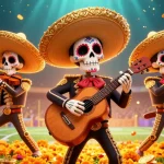 Experience thrilling sports betting excitement with gavangtv in a vivid mariachi-themed illustration.