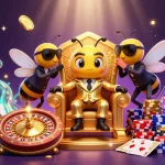 ht368 unleashes thrilling visuals of a cartoon mob boss in a dynamic casino scene.