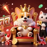 Engage with the thrilling slots experience at 8kbet, featuring dynamic characters and vibrant casino elements.