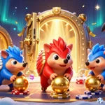 Experience mm88 with rival pangolins bowling through poker chips in a vibrant casino atmosphere.
