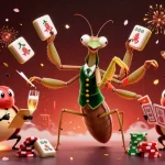 Visualisation d'un casino en ligne légal en France avec un caméléon de cartes, un gérant, et des éléments de jeu attrayants.
